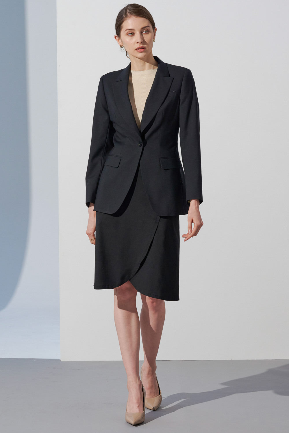 SST&C Basic Black A-Line Skirt | 7462302003  (Outlet)_5