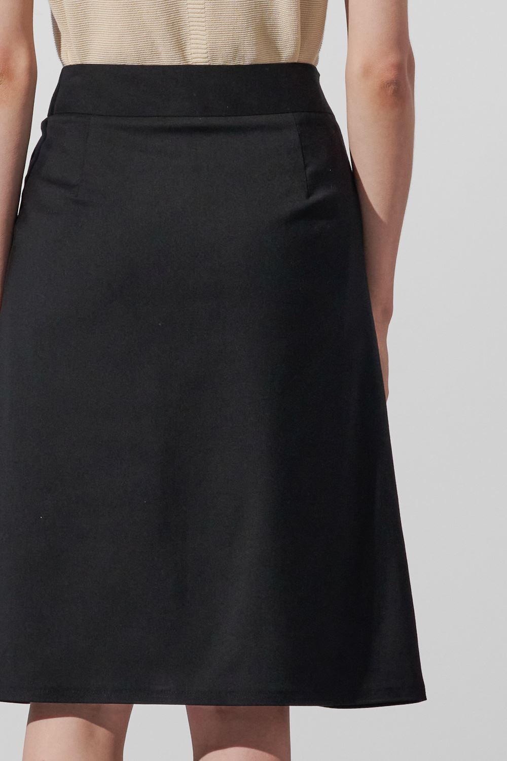 SST&C Basic Black A-Line Skirt | 7462302003  (Outlet)_6