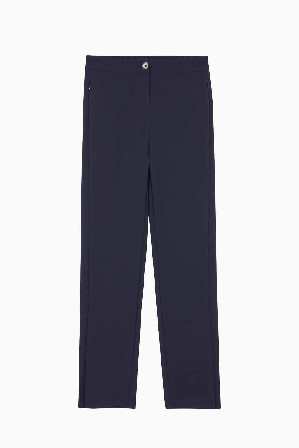 SST&C Dark Blue Mid-Waist Slit Flared Trousers | 8262302003  (Outlet)_7