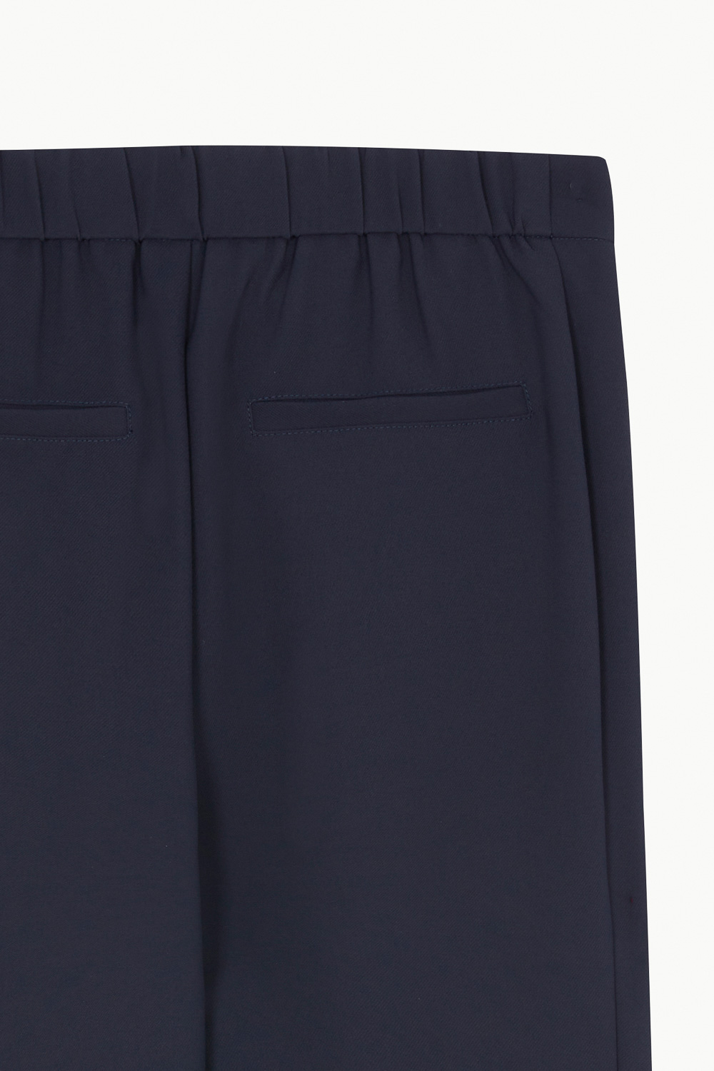 SST&C Dark Blue Mid-Waist Slit Flared Trousers | 8262302003  (Outlet)_8