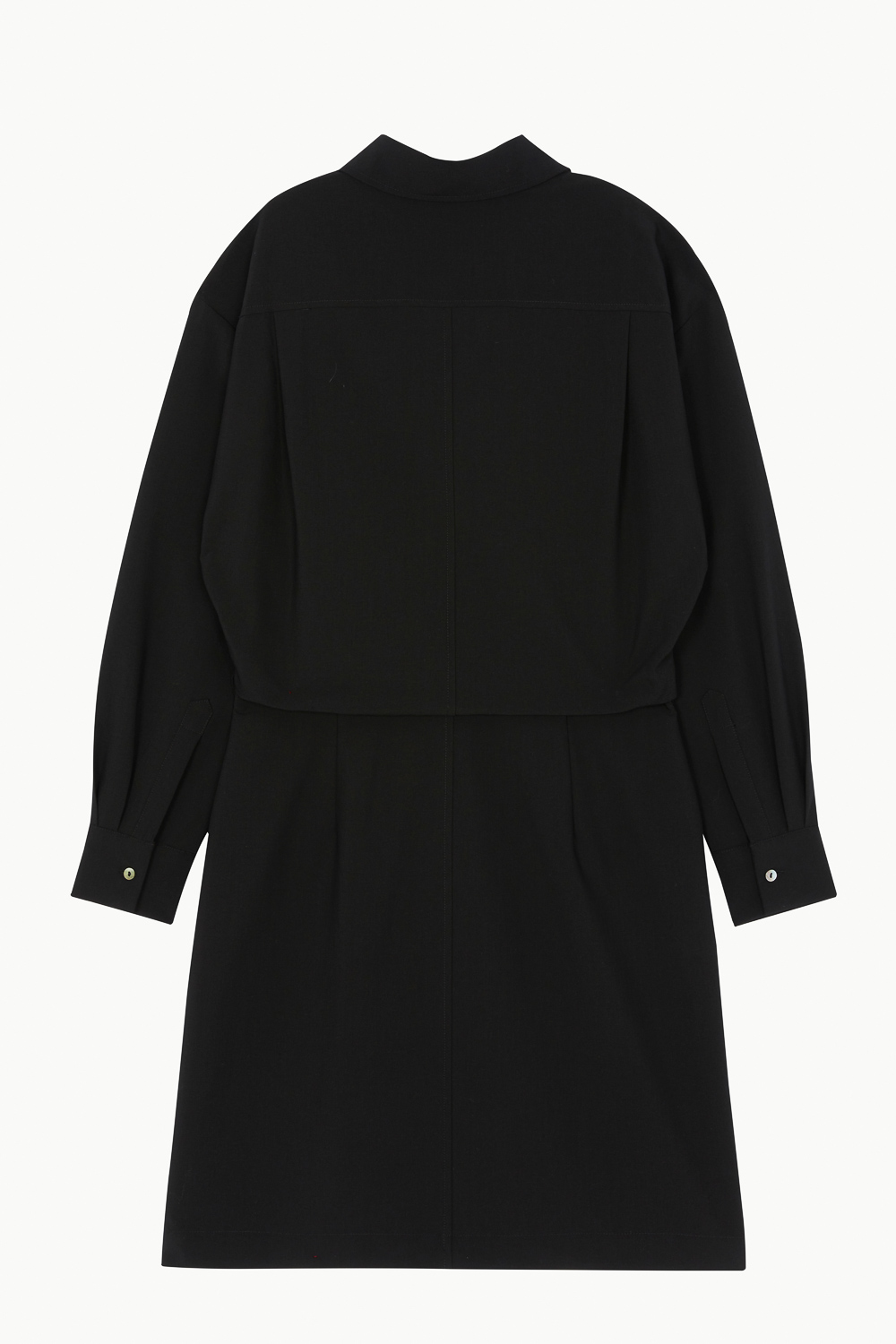 SST&C Black Off-Shoulder Shirt Dress | 8562302002  (Outlet)_8