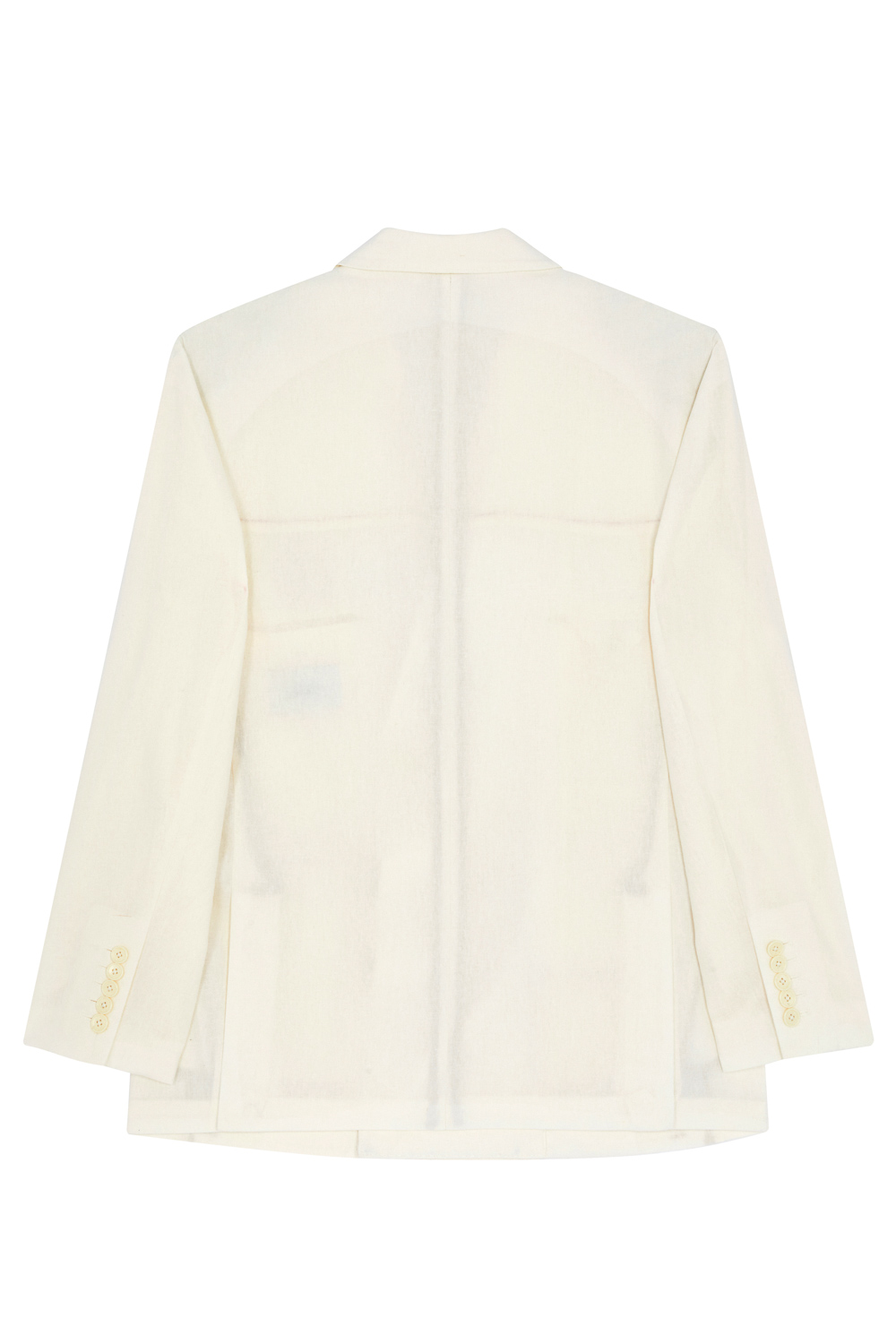 SST&C Off-White Double-Breasted Casual Suit Jacket | 0612303007  (Outlet)_9