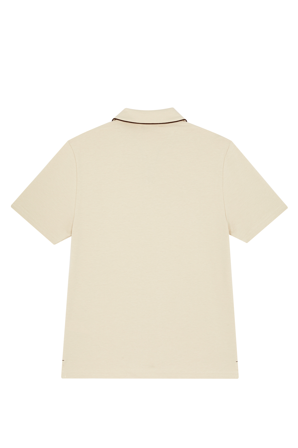 SST&C Light Wheat Single Button Contrast Trim Polo Shirt | 1012303003  (Outlet)_8