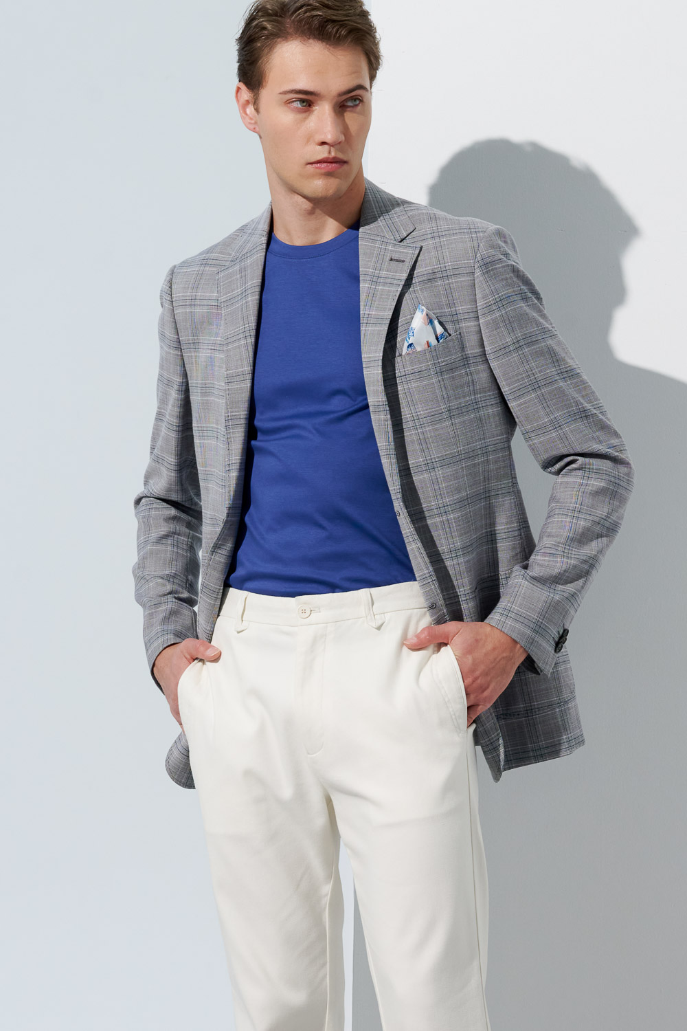 SST&C Simple White Straight-Leg Elastic Casual Trousers | 1212303006  (Outlet)_6