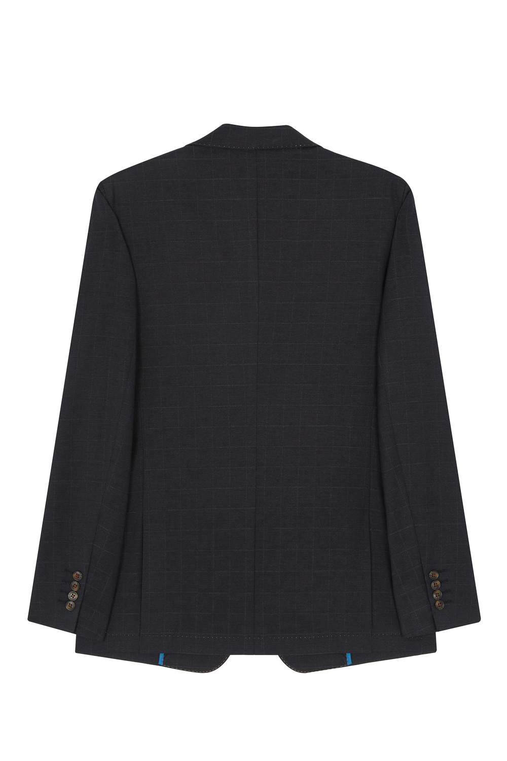 SST&C Charcoal Gray Windowpane Slim Fit Suit Jacket | 0112303001  (Outlet)_9
