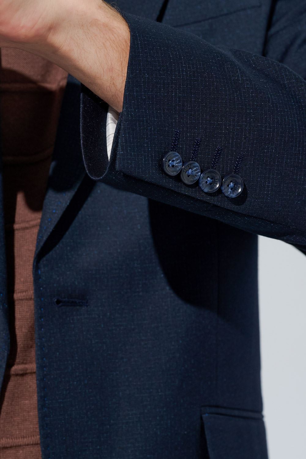 SST&C Navy Fine Check Classic Suit Jacket | 0112303003  (Outlet)_6