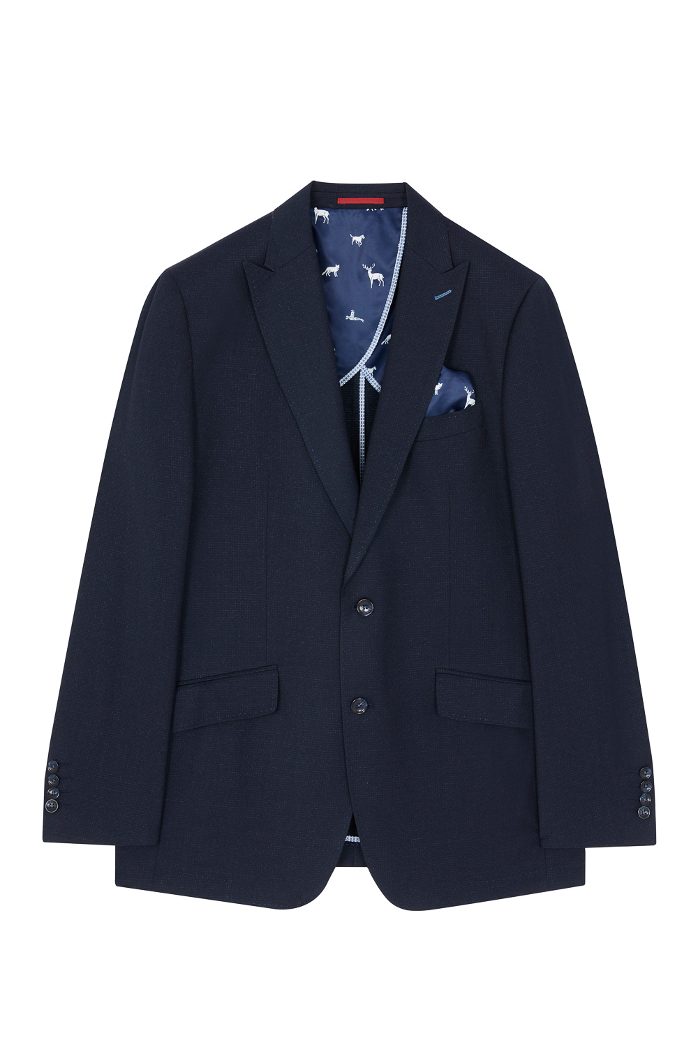 SST&C Navy Fine Check Classic Suit Jacket | 0112303003  (Outlet)_8