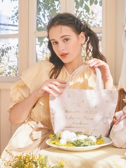 2023復活節系列兔子印花托特包(8A31F0J8700) - Maison de FLEUR