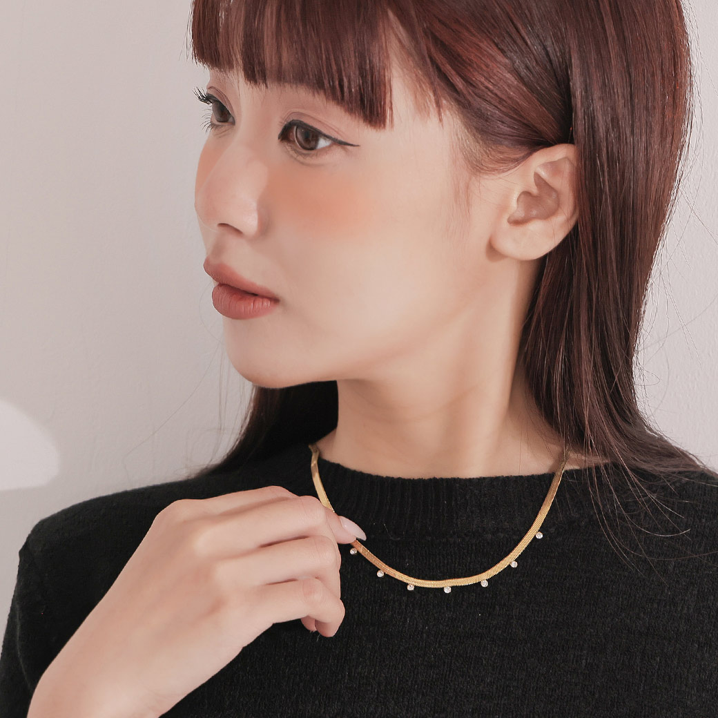 輕奢感小水鑽蛇鍊【KT31286】_1
