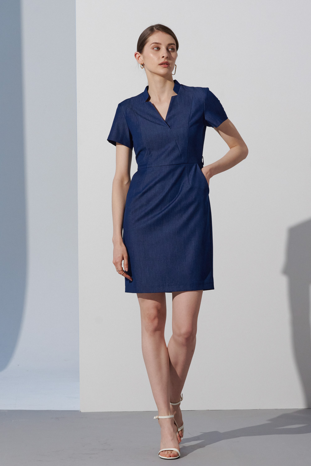 SST&C 藍仿牛仔短袖洋裝 | 8562303003 (outlet)_7