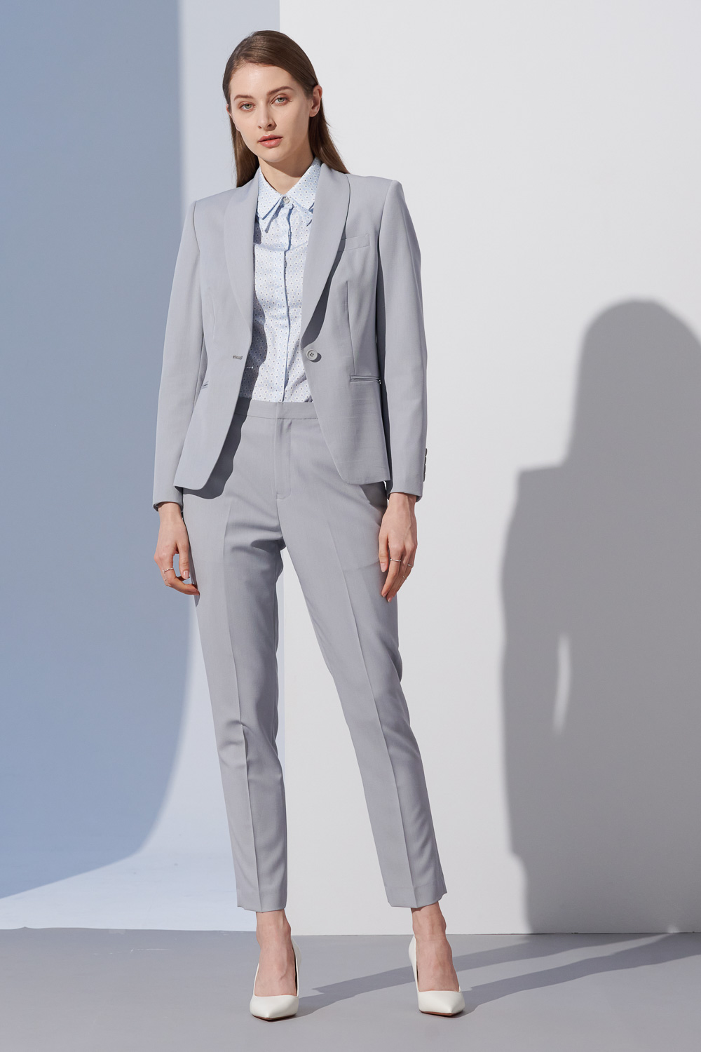 SST&C Lavender Mist Purple Loofah Collar Suit Jacket | 7162303001  (Outlet)_3
