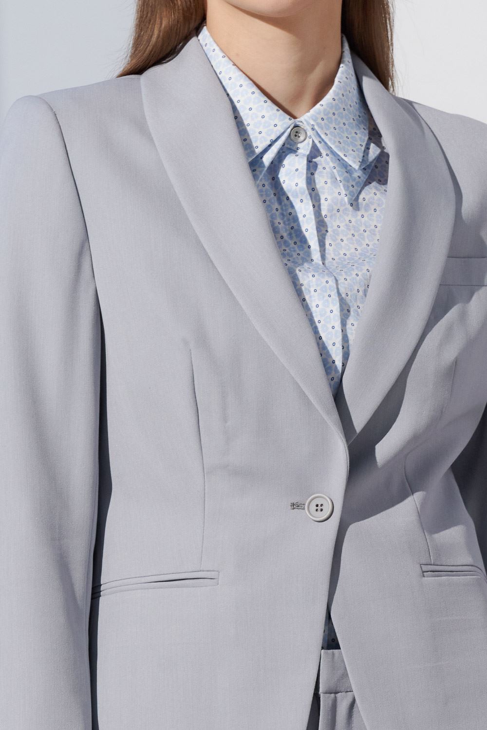 SST&C Lavender Mist Purple Loofah Collar Suit Jacket | 7162303001  (Outlet)_6