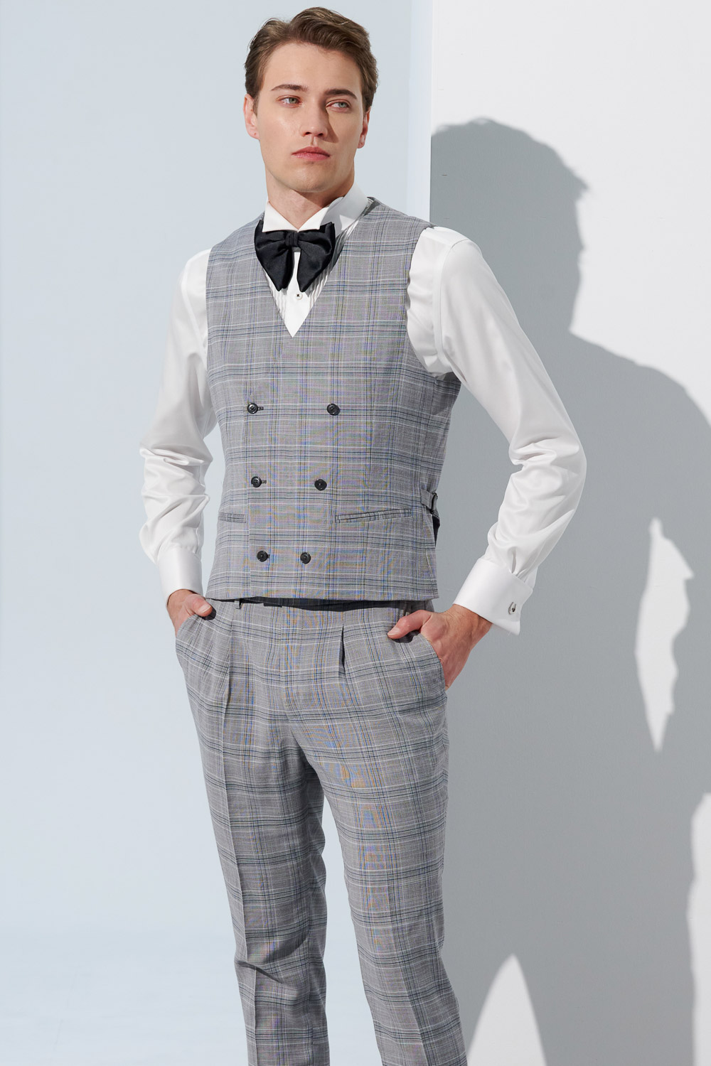 SST&C #Milan Series  Anti-Wrinkle White Pleated Dress Style Slim Fit Shirt | 0312303007  (Outlet)_2