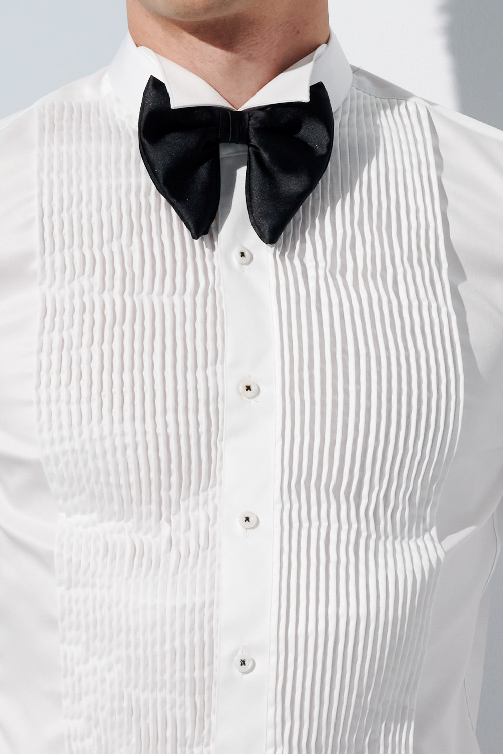 SST&C #Milan Series  Anti-Wrinkle White Pleated Dress Style Slim Fit Shirt | 0312303007  (Outlet)_5