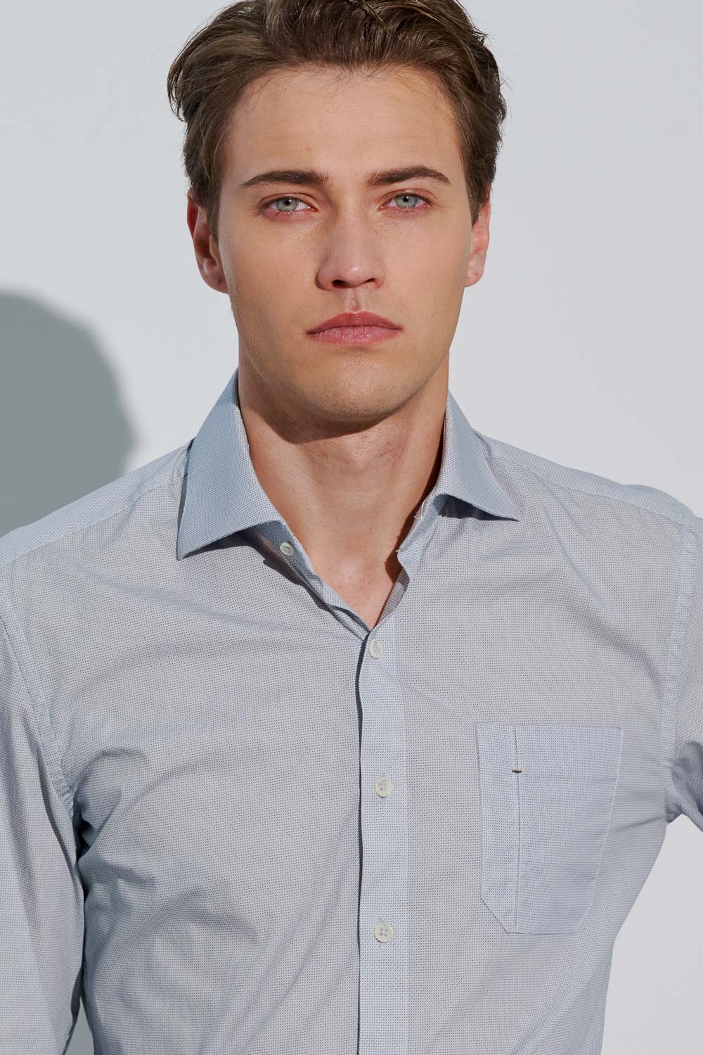 SST&C #Comfortable Cotton  Blue Geometric Print Slim Fit Shirt | 0312303011  (Outlet)_1