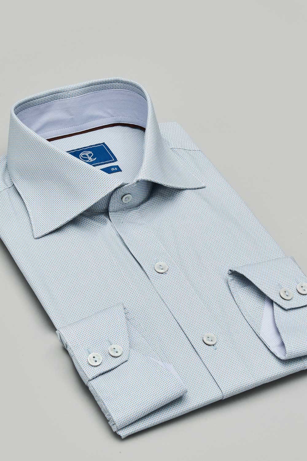 SST&C #Comfortable Cotton  Blue Geometric Print Slim Fit Shirt | 0312303011  (Outlet)_6