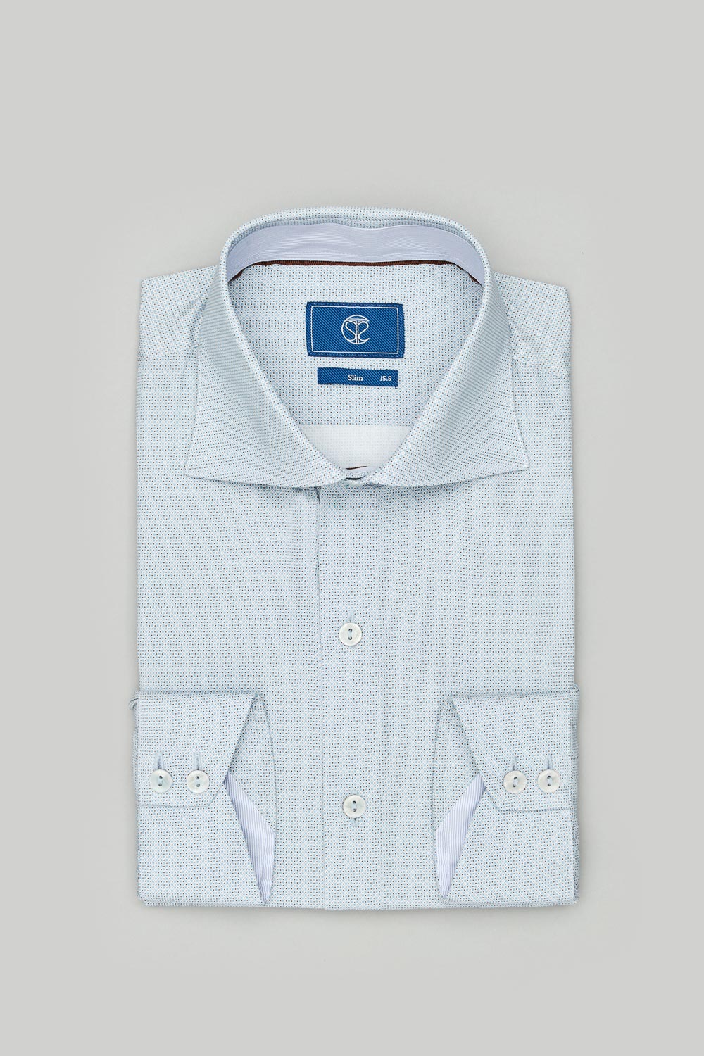SST&C #Comfortable Cotton  Blue Geometric Print Slim Fit Shirt | 0312303011  (Outlet)_7