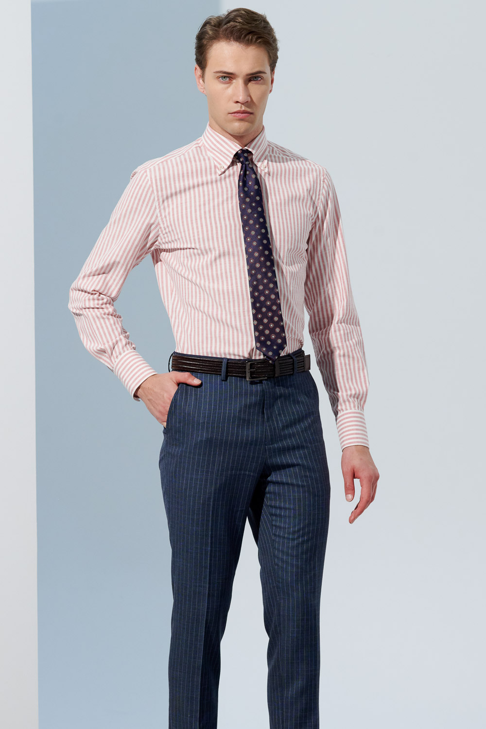 SST&C #EASY CARE 粉白條紋修身版襯衫 | 0312303015 (outlet)_2
