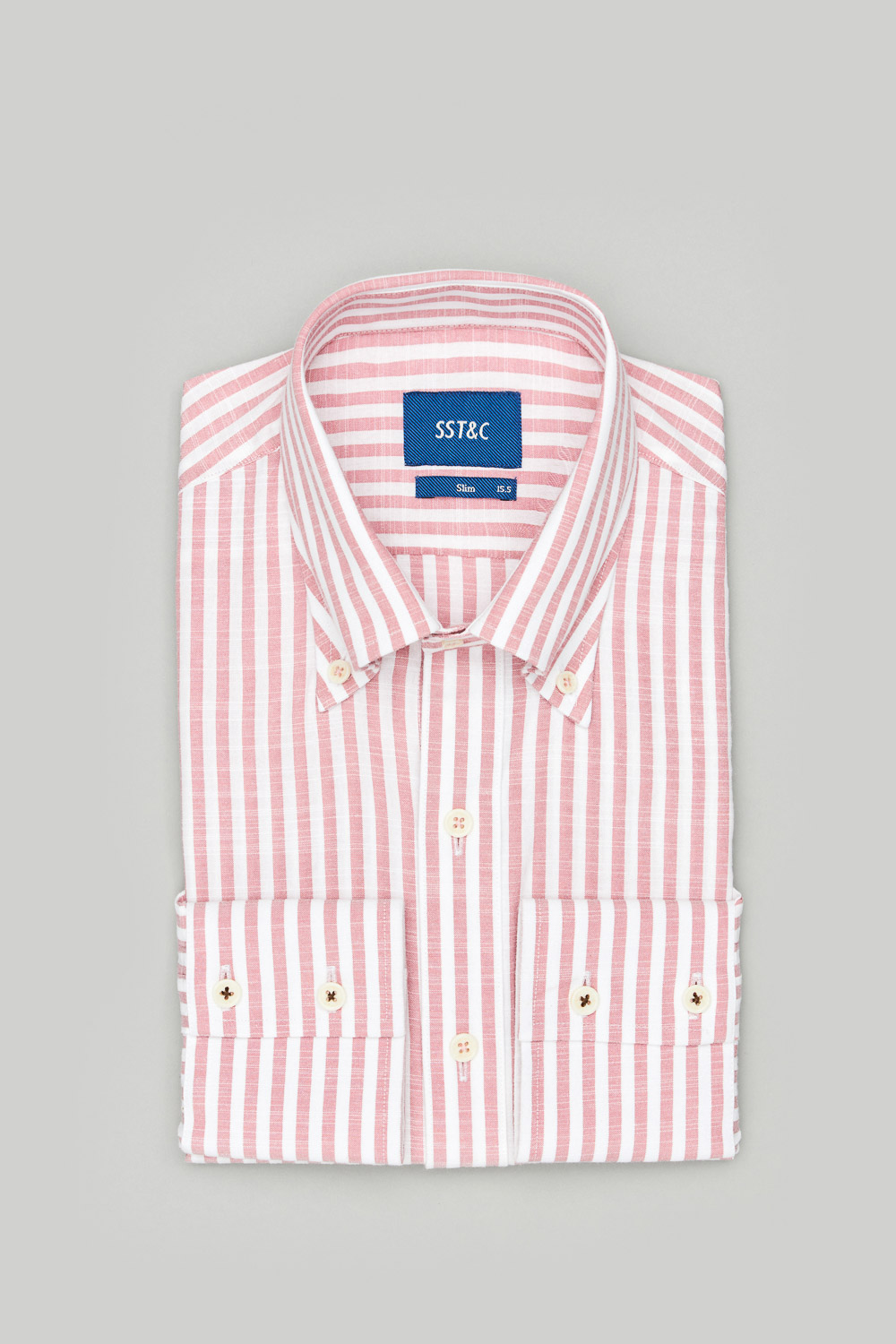 SST&C #EASY CARE 粉白條紋修身版襯衫 | 0312303015 (outlet)_8
