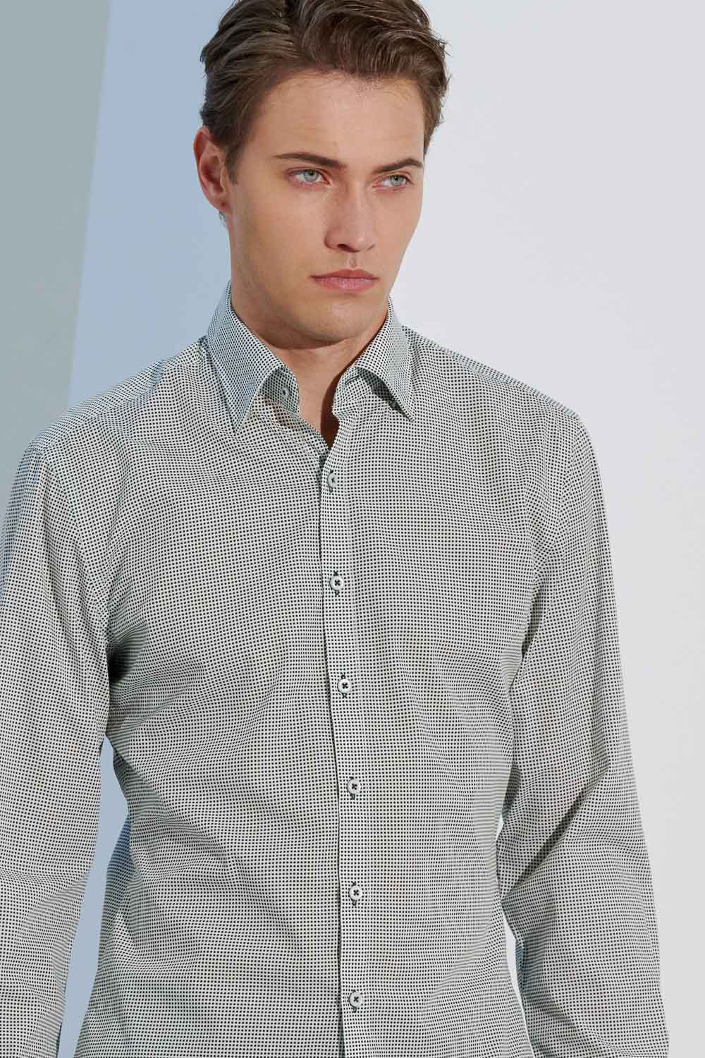SST&C #Easycare  Green Polka Dot Print Standard Shirt | 0312303019  (Outlet)_4