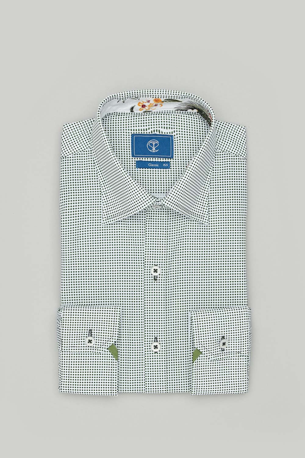 SST&C #Easycare  Green Polka Dot Print Standard Shirt | 0312303019  (Outlet)_6