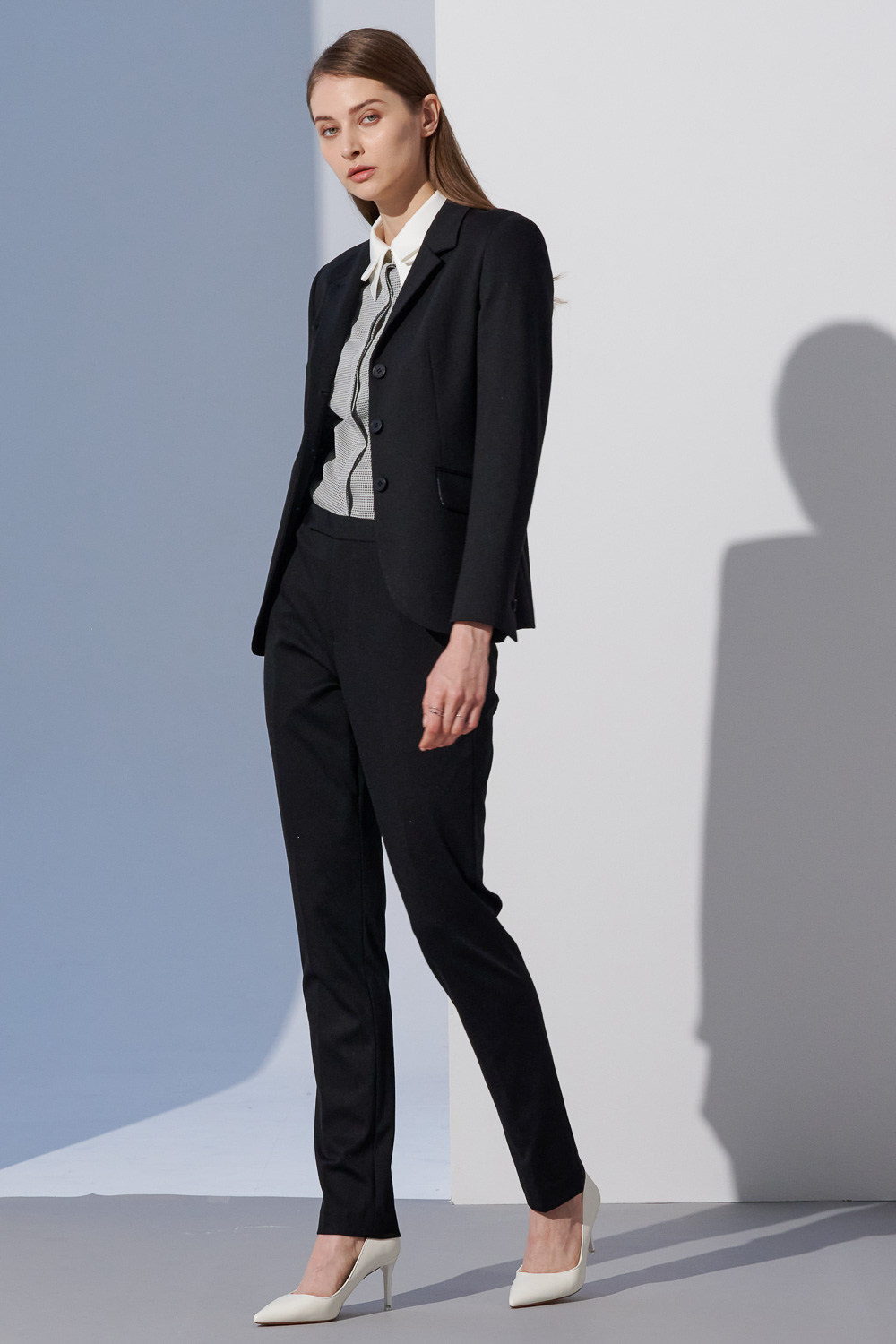SST&C Black Slim Fit Suit Trousers | 7262303004  (Outlet)_0