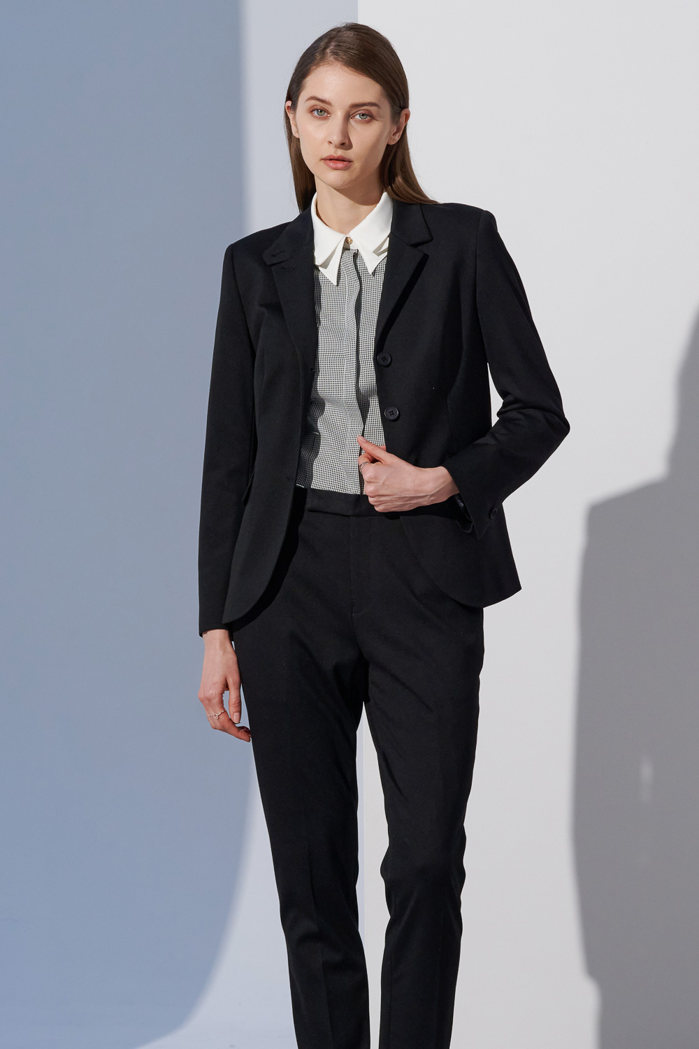 SST&C Black Slim Fit Suit Trousers | 7262303004  (Outlet)_3