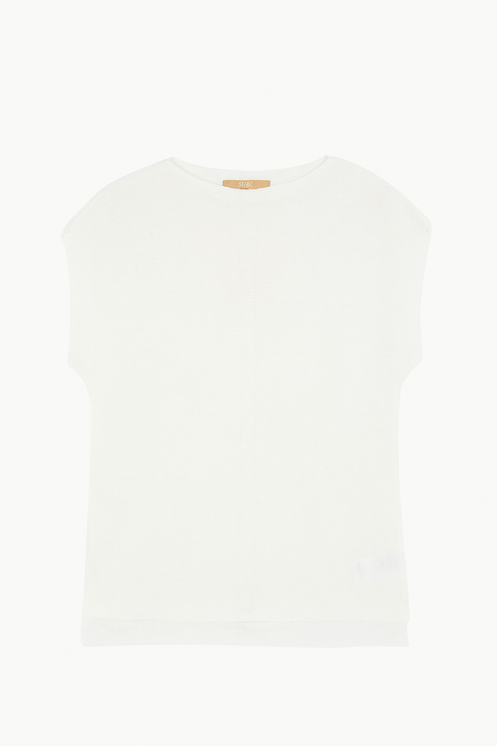 SST&C White Simple Sleeveless Sweater | 8662303001  (Outlet)_7