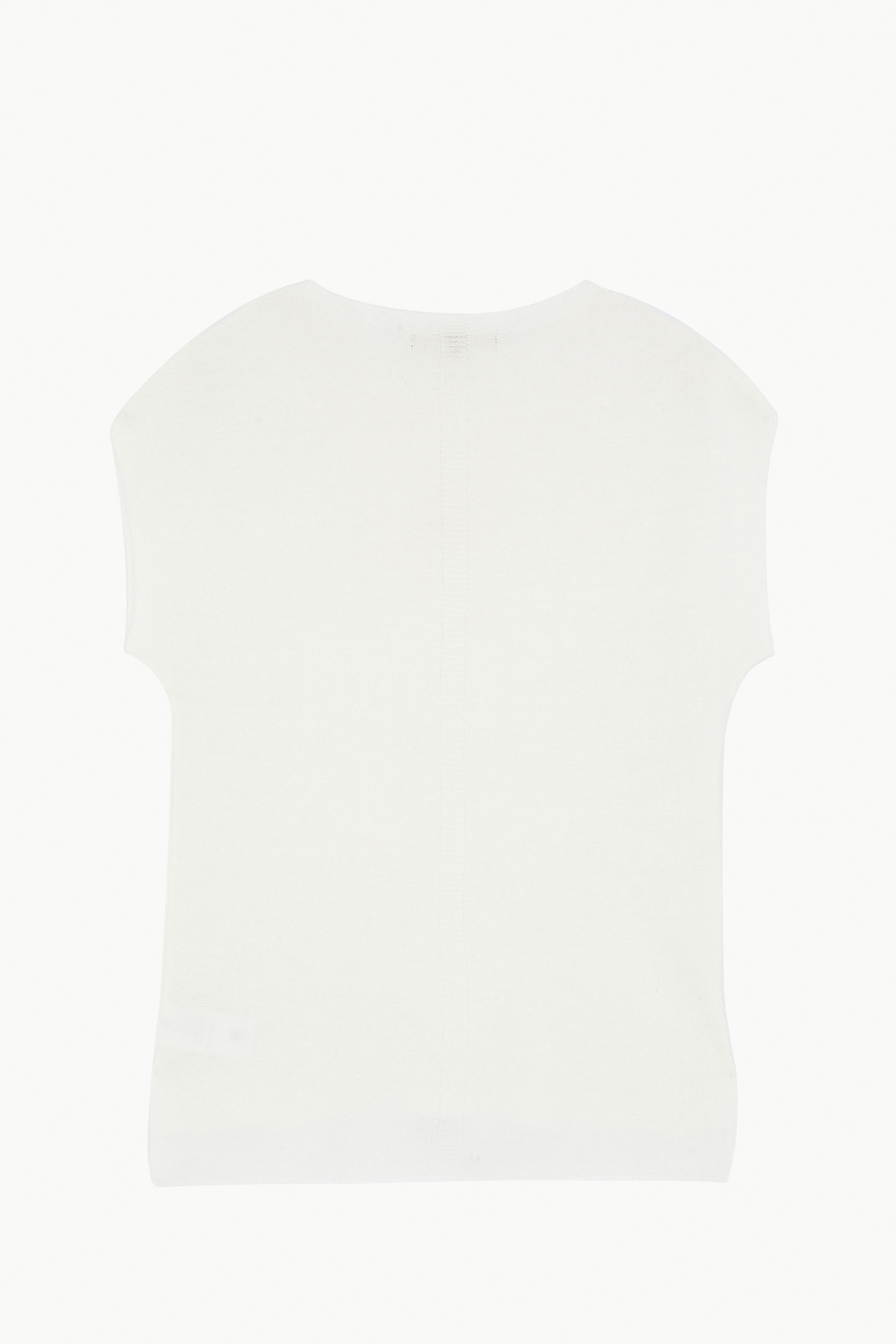 SST&C White Simple Sleeveless Sweater | 8662303001  (Outlet)_8