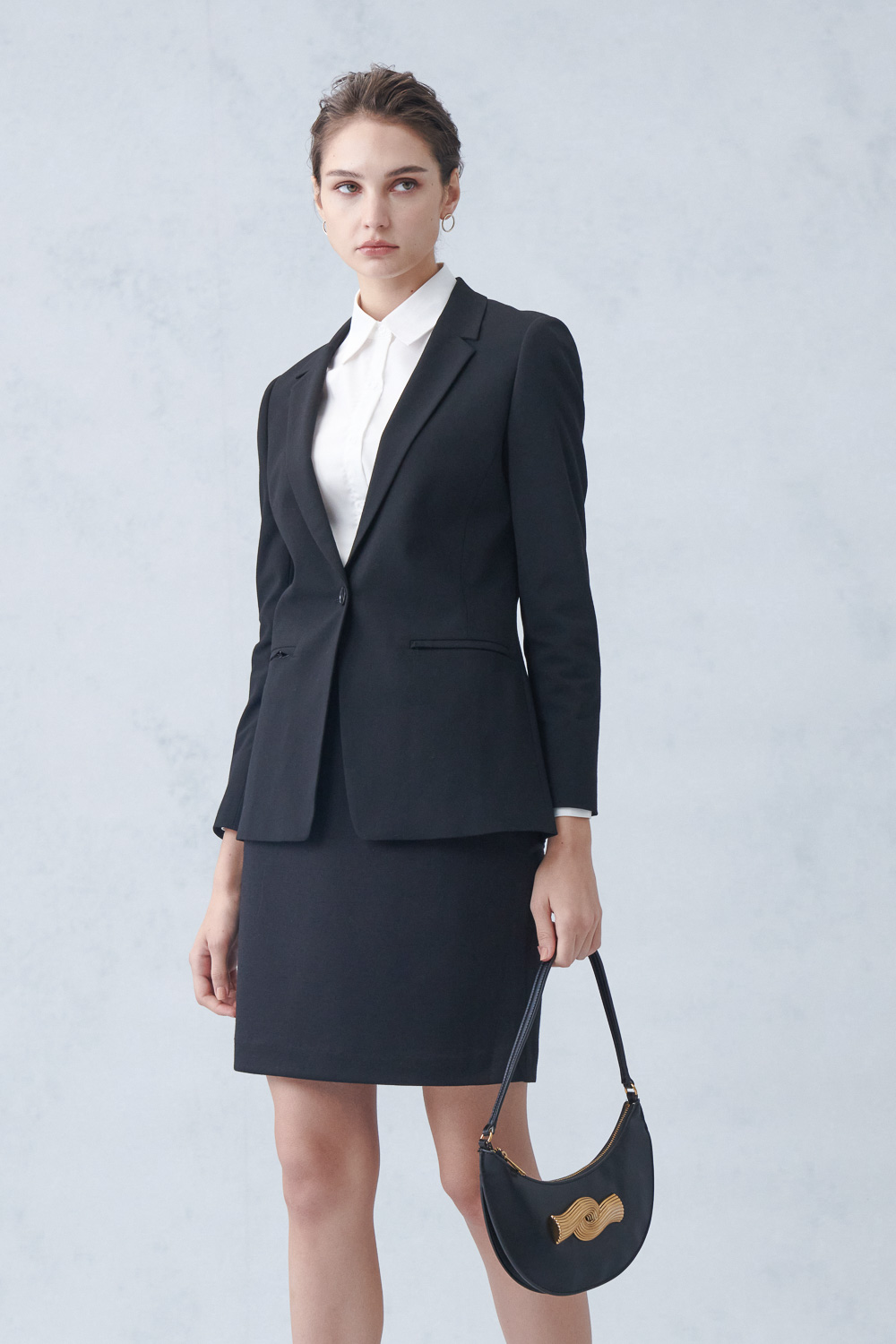 SST&C Black A-Line Skirt | 7462211001  (Outlet)_0