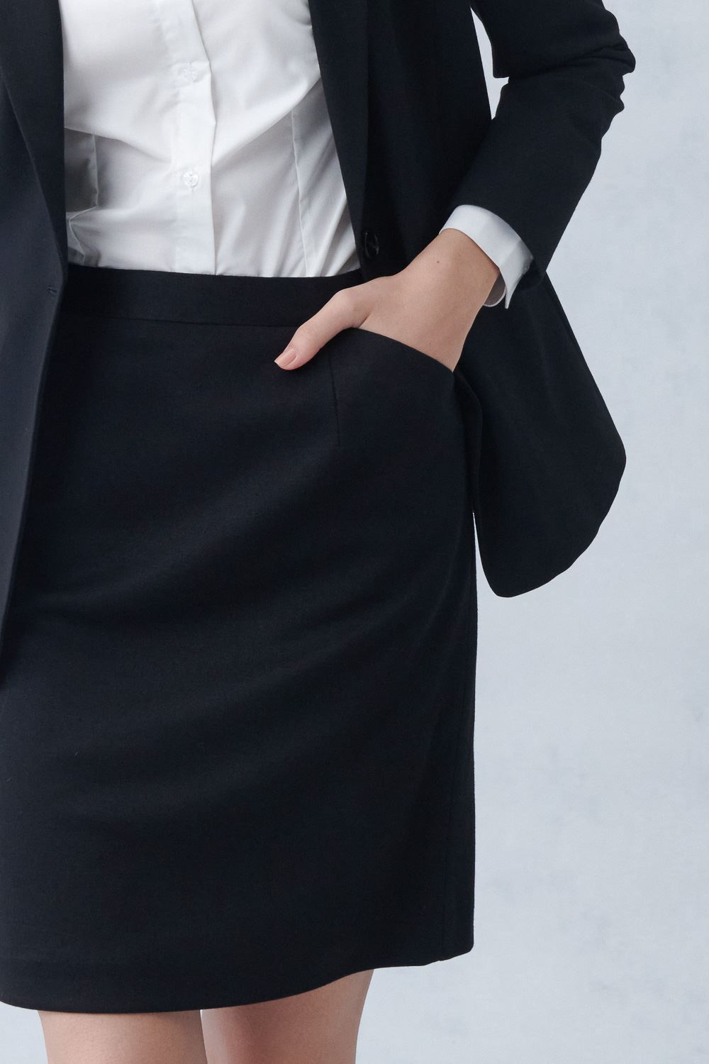 SST&C Black A-Line Skirt | 7462211001  (Outlet)_5