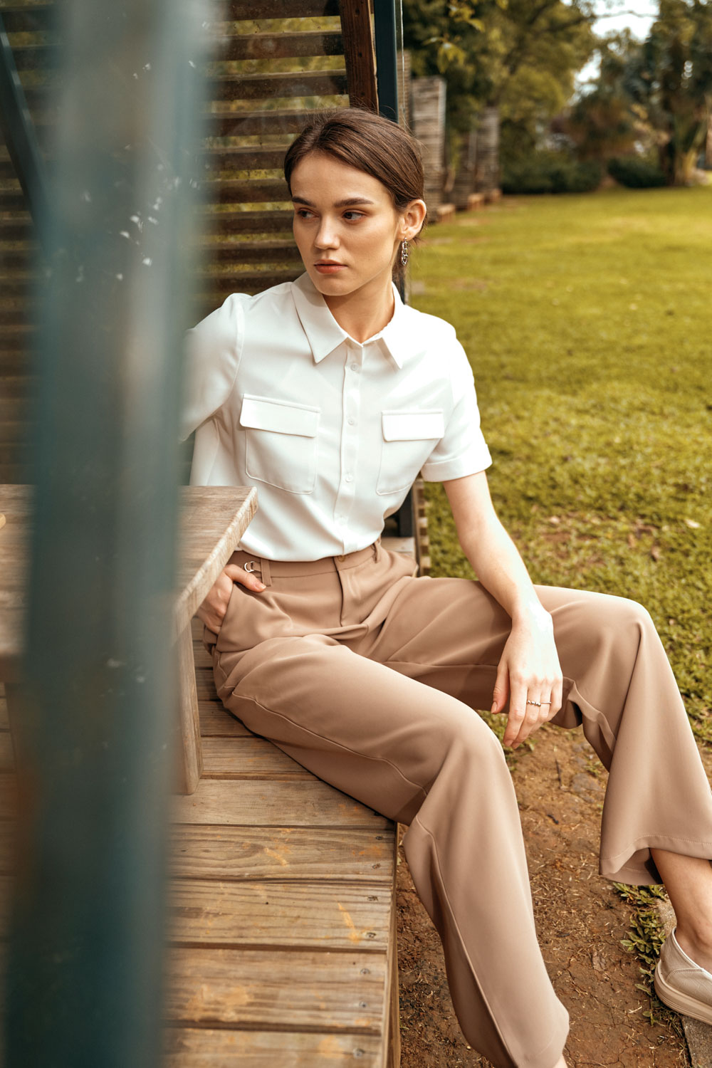 SST&C White Pocket Reflex Short Sleeve Shirt | 7662303001  (Outlet)_3