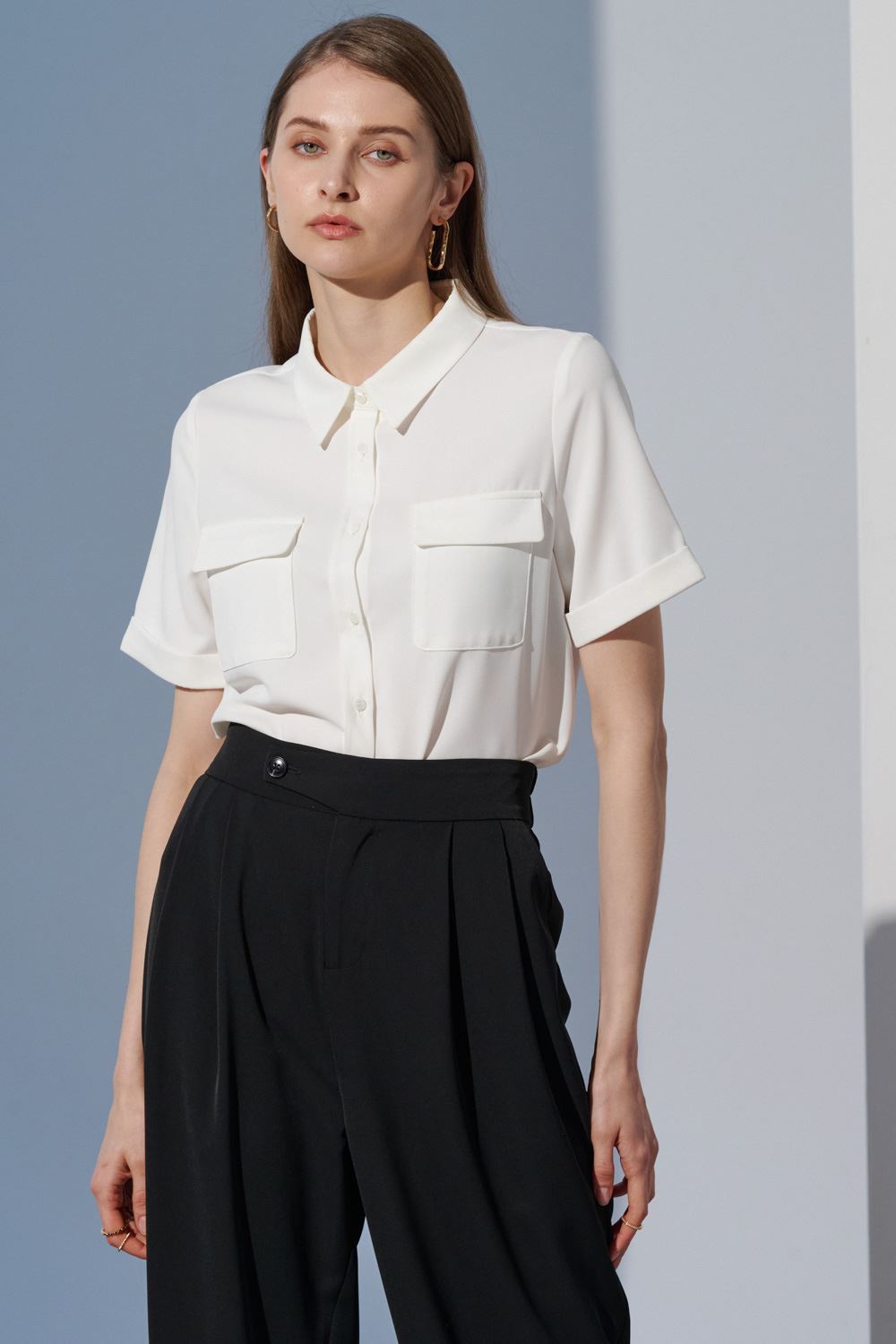 SST&C White Pocket Reflex Short Sleeve Shirt | 7662303001  (Outlet)_4