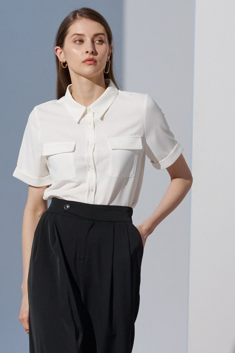 SST&C White Pocket Reflex Short Sleeve Shirt | 7662303001  (Outlet)_6