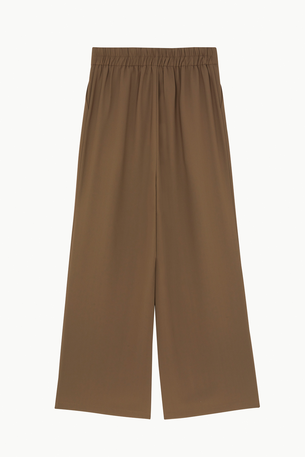 SST&C Brown High Waist Pleated Wide Trousers | 8262303004  (Outlet)_8