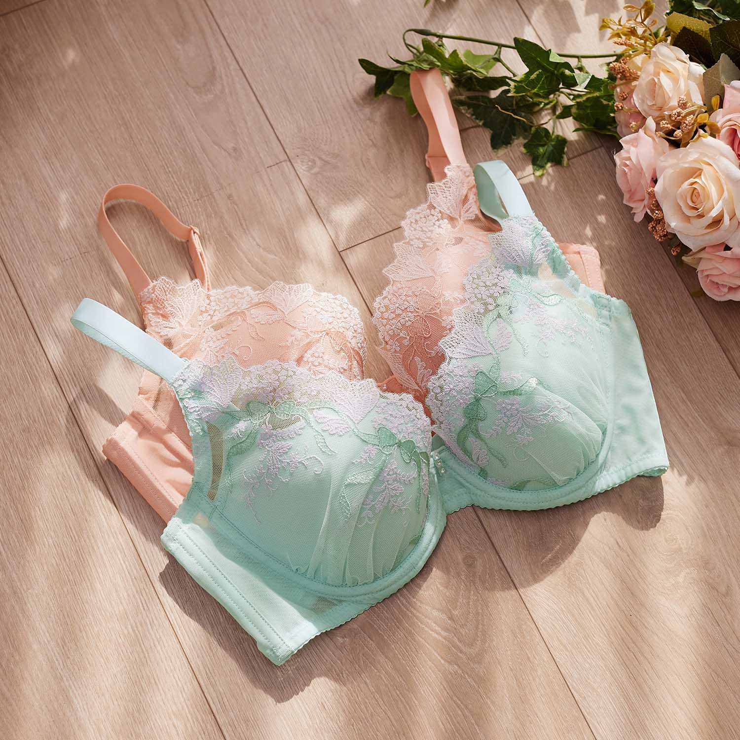 [Miss Audrey]  芙蘿拉 Beauty Bra-花間絢麗仙子手捧魔力片集中機能內衣-明媚淺綠_5
