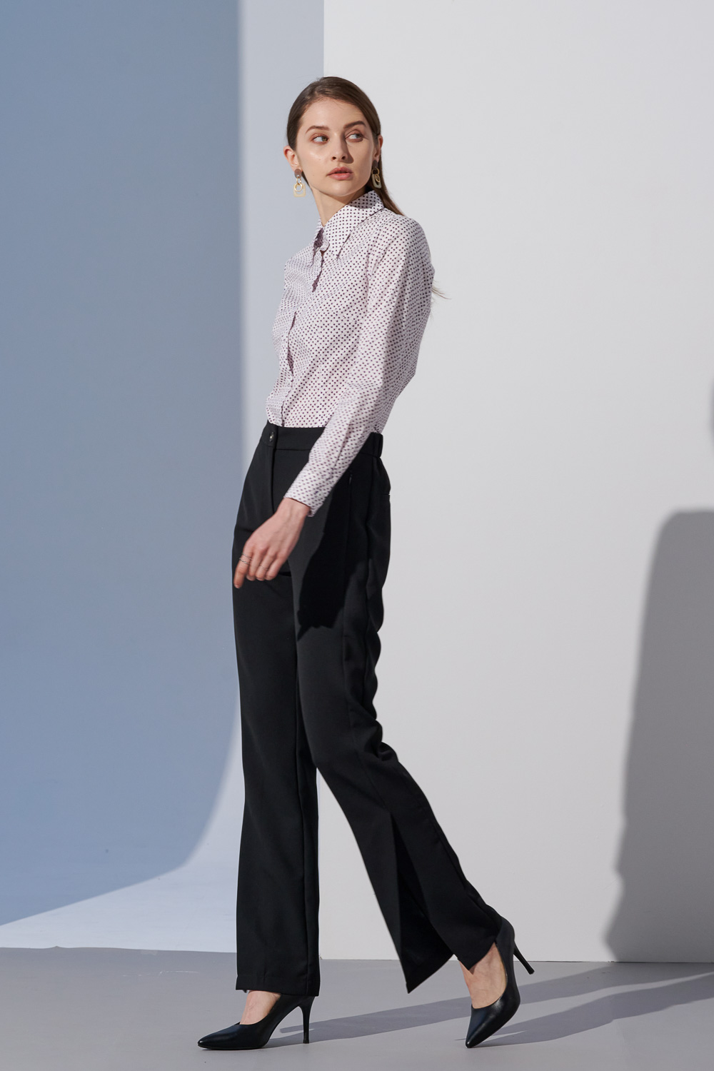 SST&C Purple Flower Print Slim Fit Shirt | 7562303003  (Outlet)_1