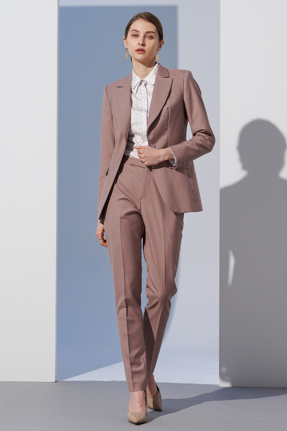 SST&C Splash Print Fold-Over Collar Slim Fit Shirt | 7562303007  (Outlet)_3