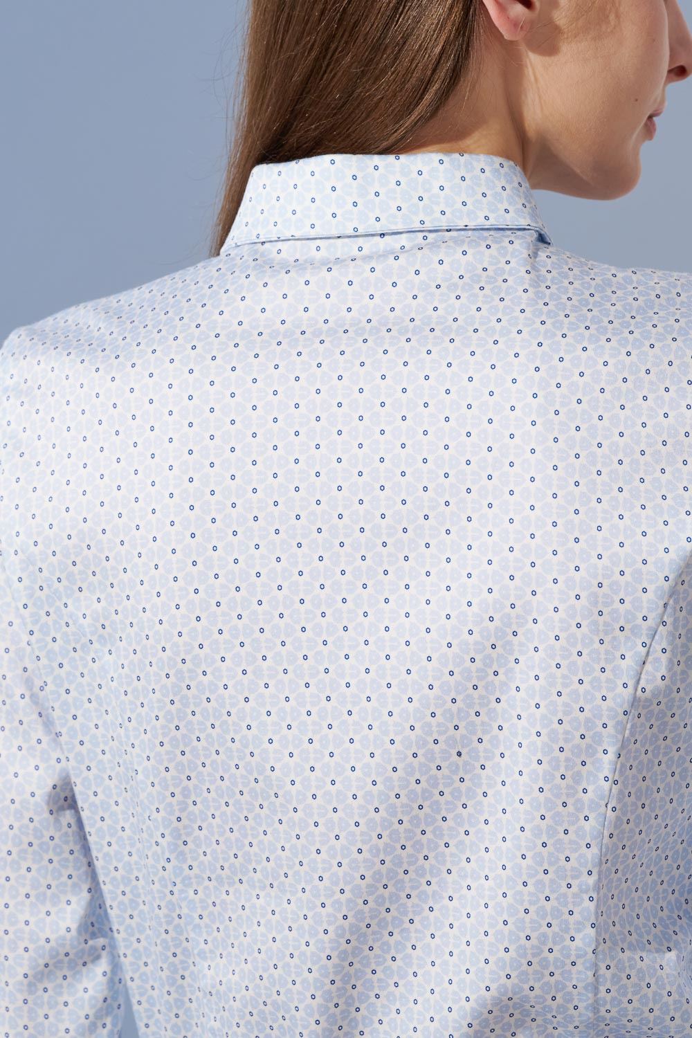 SST&C Light Blue Printed Pleated Collar Slim Fit Shirt | 7562303008  (Outlet)_6