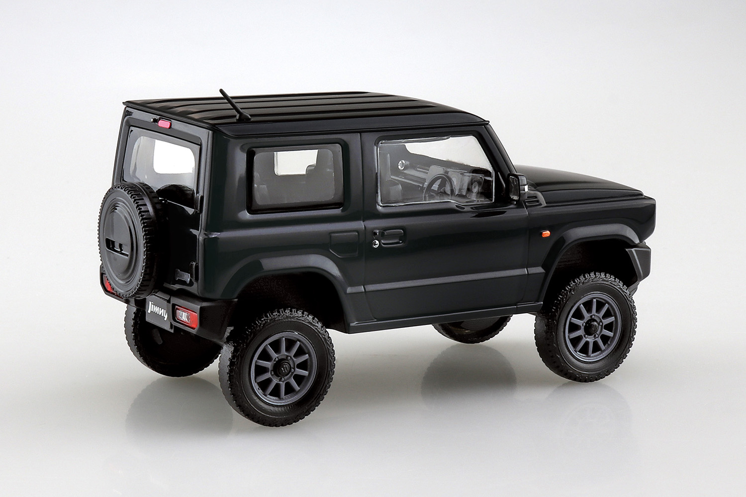 [免上色 免膠水] AOSHIMA 青島 1/32 Snap Kit 08-SP3 鈴木Jimny 定製輪 藍黑珍珠色3 組裝模型_1