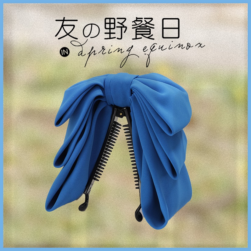 【花田囍飾】BC23033 夢幻絲滑緞素色台灣手工仙女香蕉夾 (5色)_2