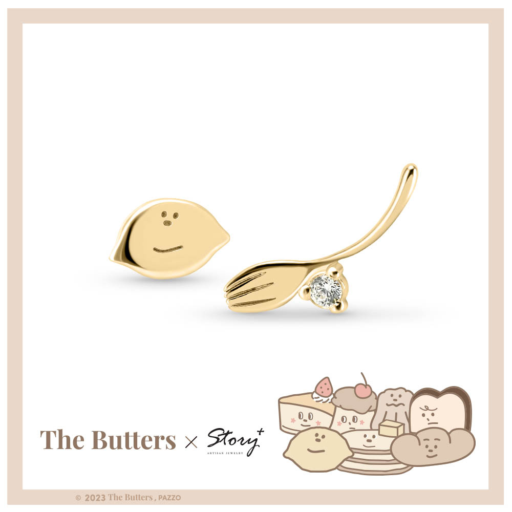 THE BUTTERS經典系列-奶油家族經典純銀耳環-檸檬小子_0
