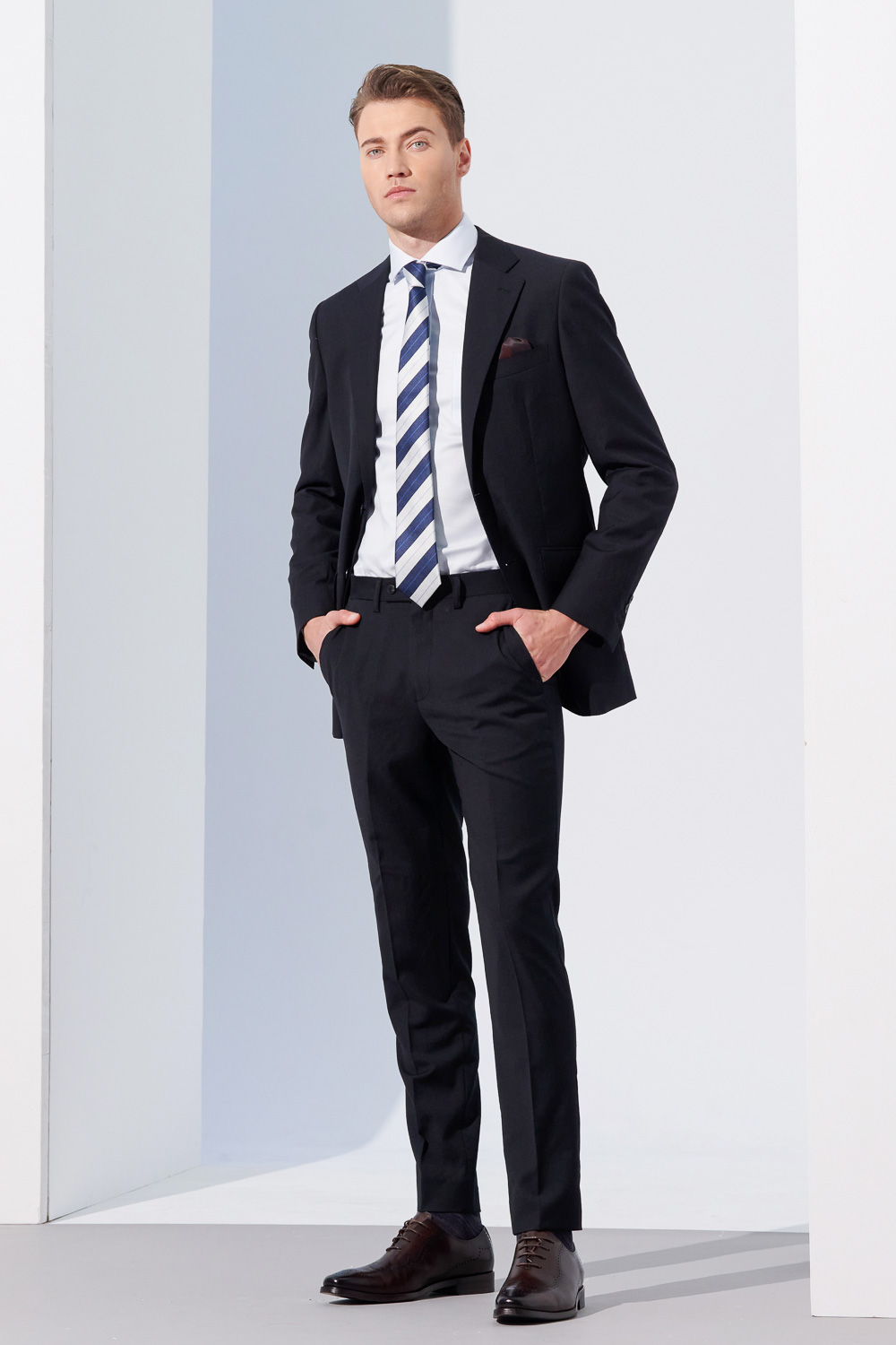 SST&C #Milan Series  Black Textured Slim Fit Suit Jacket | 0112304002  (Outlet)_2