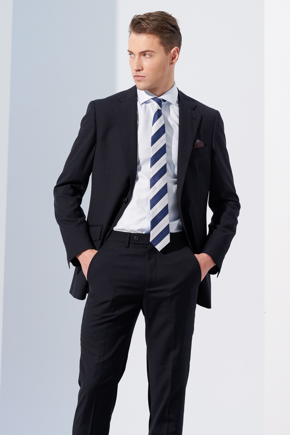 SST&C #Milan Series  Black Textured Slim Fit Suit Jacket | 0112304002  (Outlet)_3