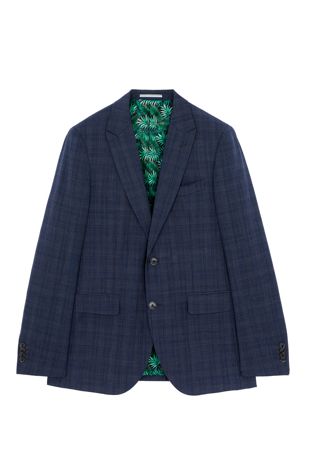 SST&C Gray and Blue Check Machine Washable Tailor'S Suit Jacket | 0112304004  (Outlet)_7