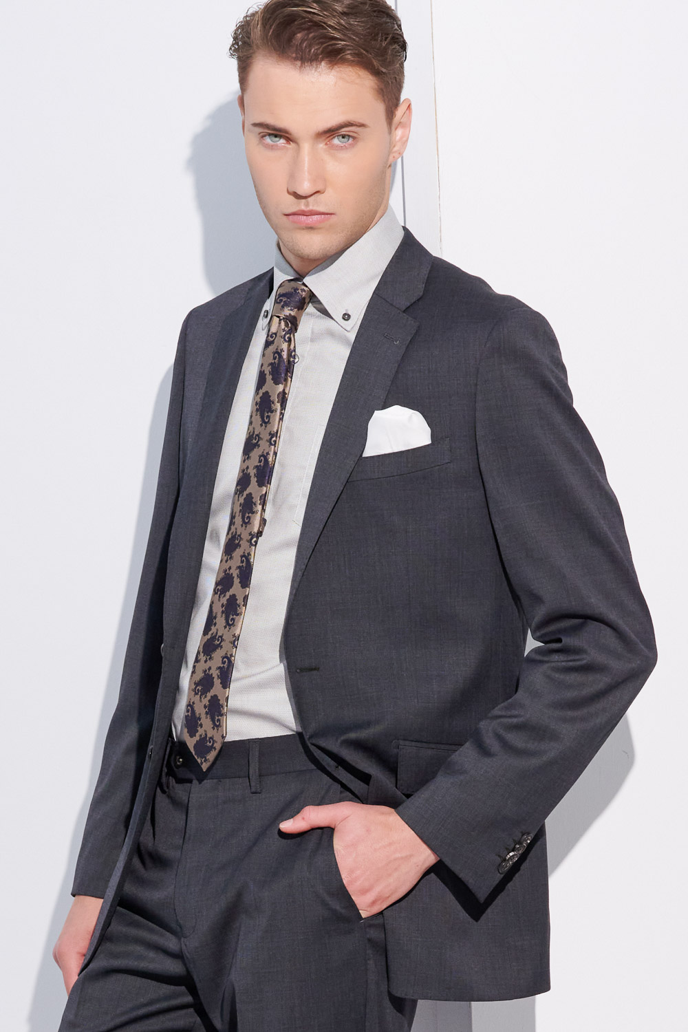 SST&C Charcoal Machine Washable Classic Suit Jacket | 0112304006  (Outlet)_1