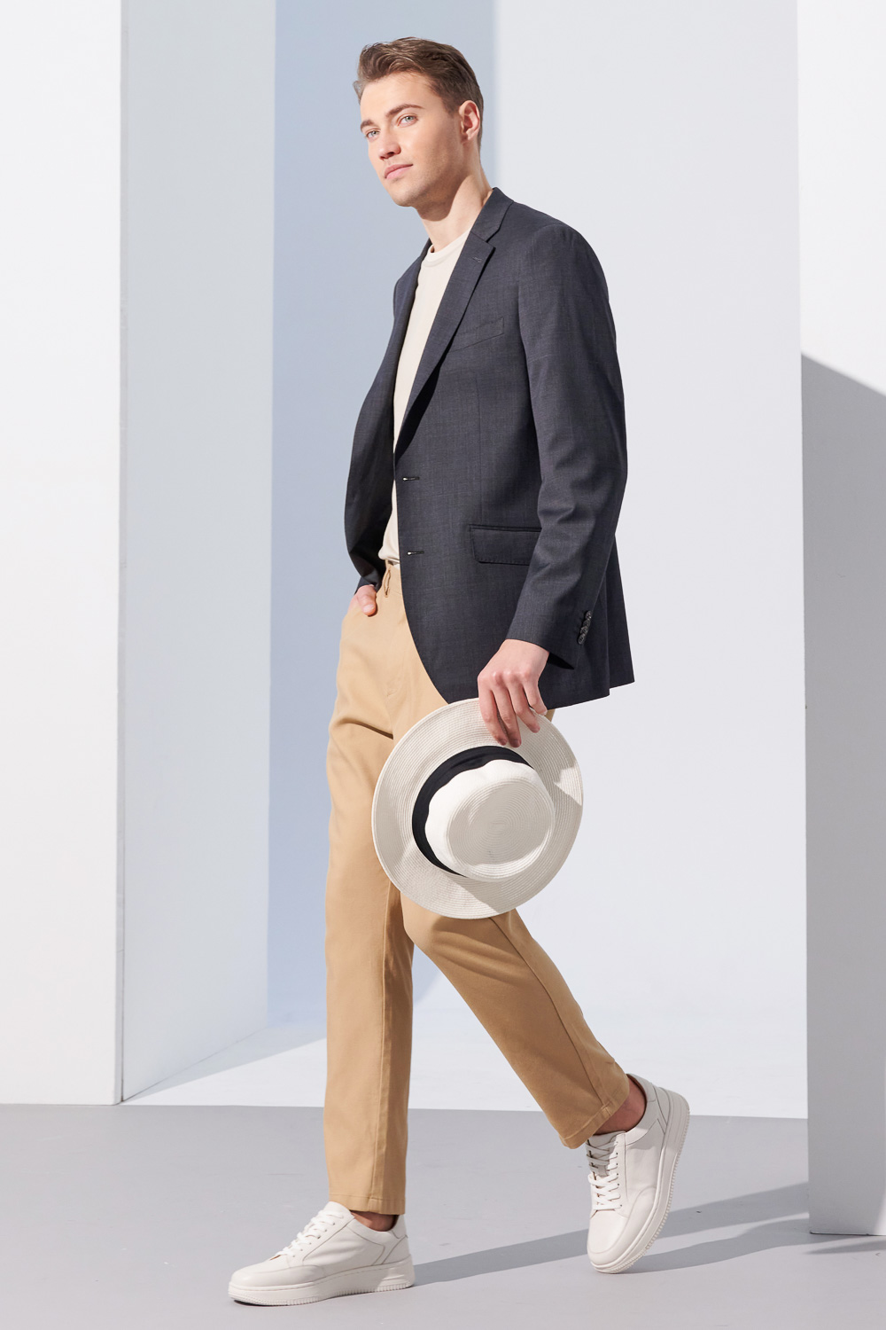 SST&C Charcoal Machine Washable Classic Suit Jacket | 0112304006  (Outlet)_3