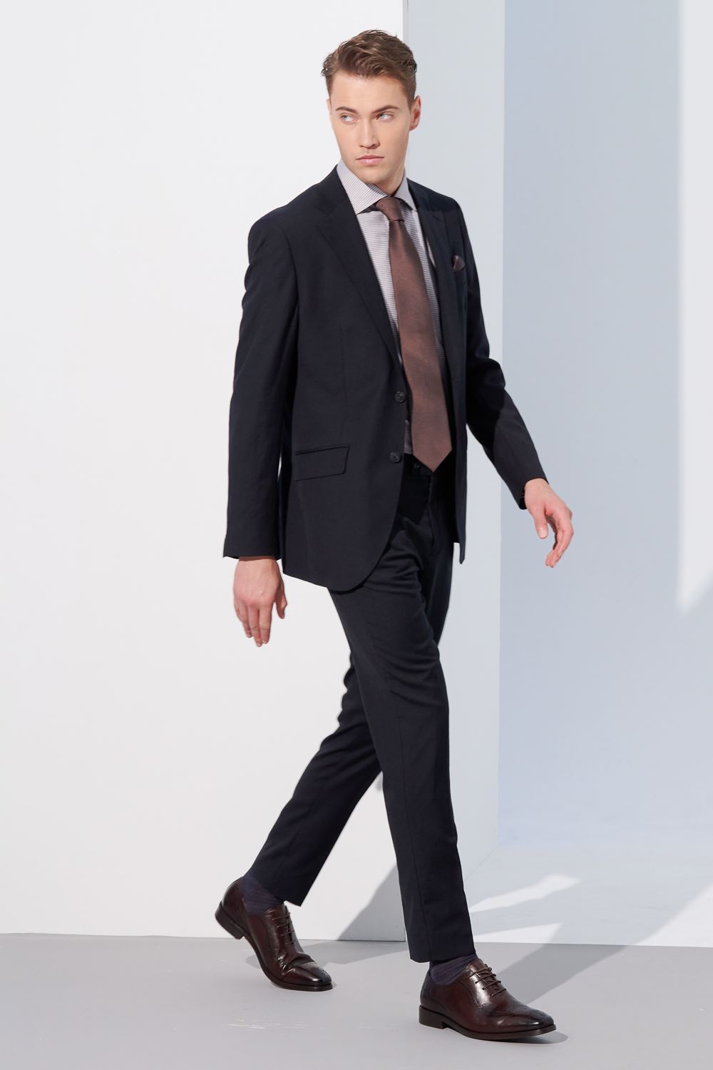 SST&C #Milan Series  Black Textured Slim Fit Suit Trousers | 0212304002  (Outlet)_2