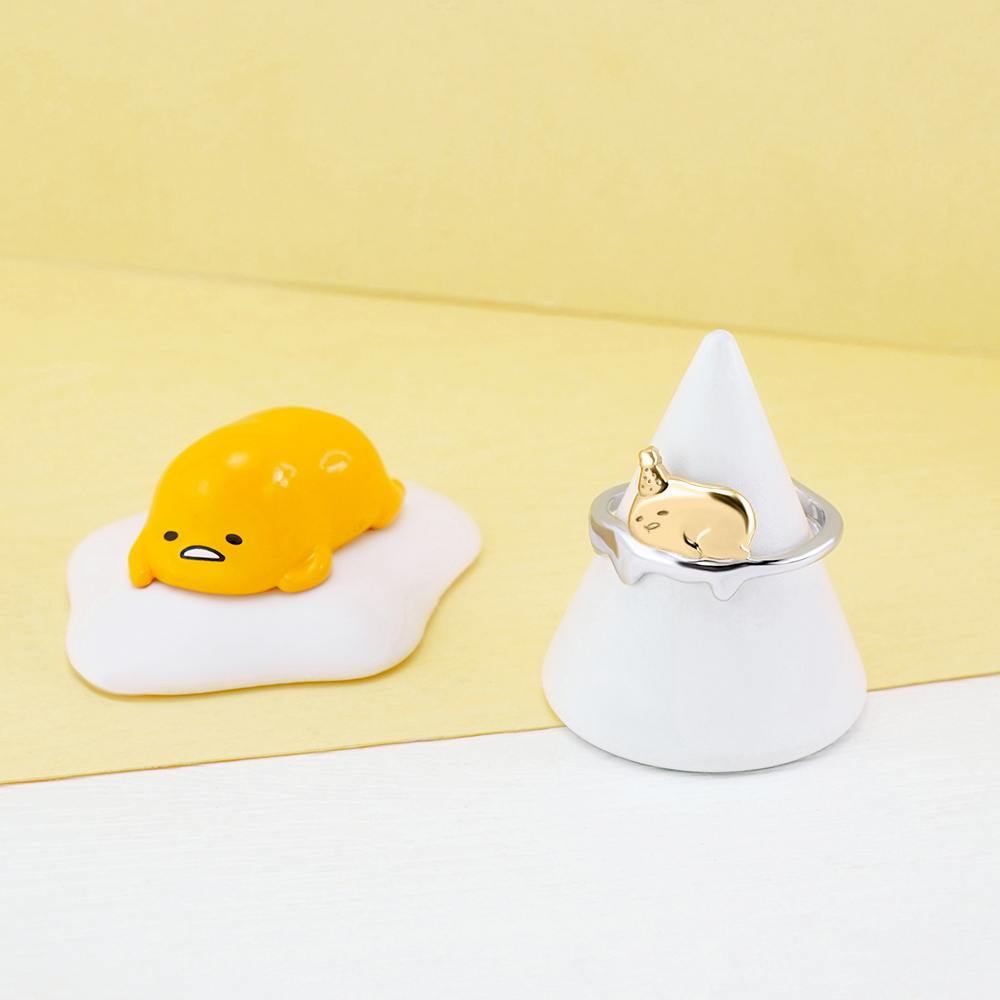Gudetama 10週年系列-懶得過生日的蛋黃哥純銀戒指_3