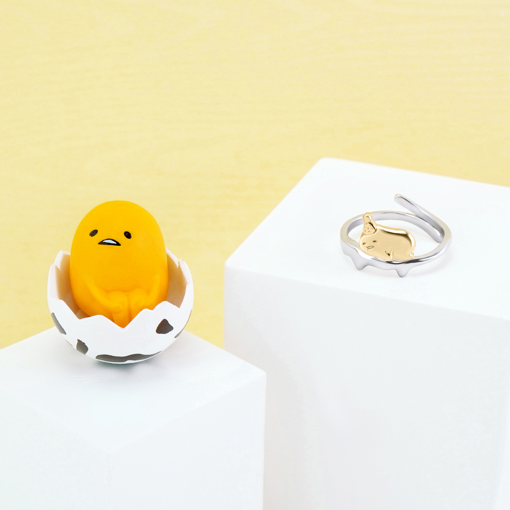 Gudetama 10週年系列-懶得過生日的蛋黃哥純銀戒指_7